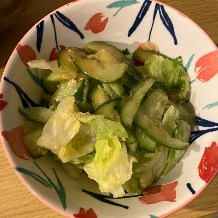 レタスときゅうりのサラダ